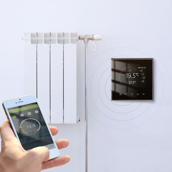 BHT-2002GBLM 220V Smart Home Heating Thermostat Electric Heating WiFi Thermostat with External Sensor Wire (Black) - Image 8
