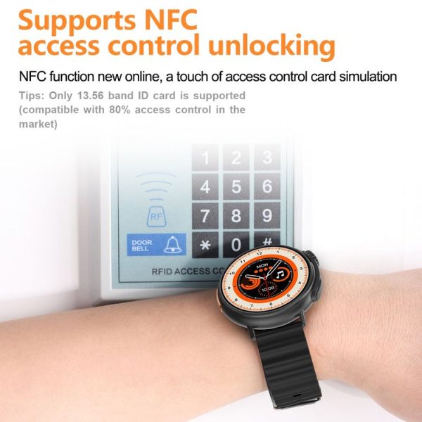 MT30 1.6 inch HD Screen Leather Strap Smart Watch Supports Voice Calls / Blood Oxygen Monitoring (Orange) - Image 8