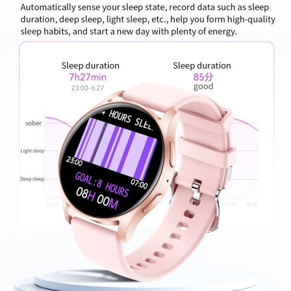 X01 1.28 inch TFT Screen Smart Watch Supports Sleep Monitoring / Blood Oxygen Monitoring (Rose Gold) - Image 4