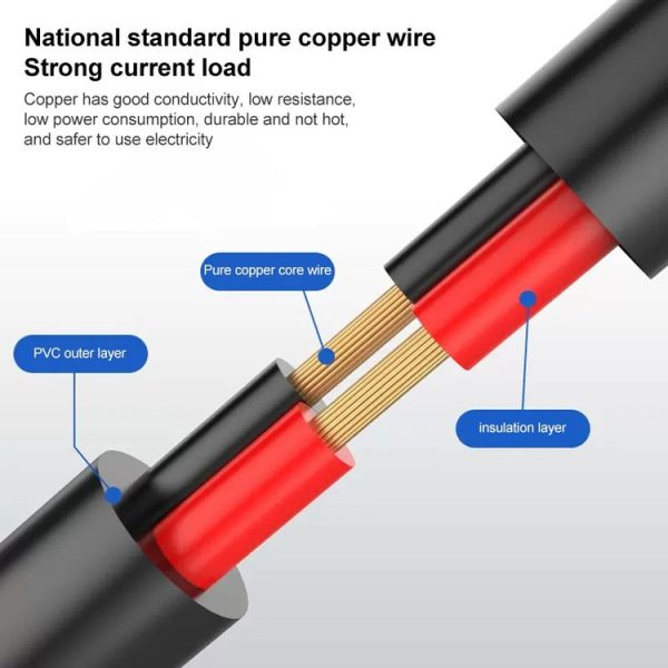 0.37m 4 in 1 DC Female to DC Male Power Connection Extension Cable - Image 4