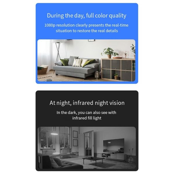 X2 Smart HD Mini WiFi Camera Support Night Vision & Motion Detection & TF Card - Image 5