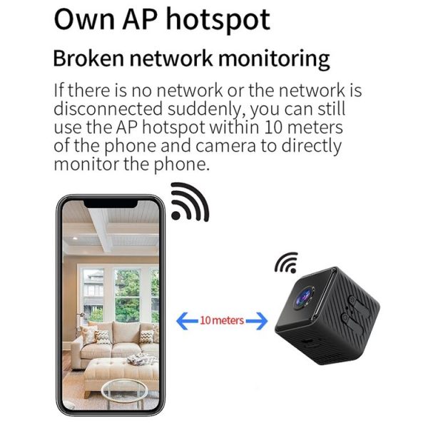 X2 Smart HD Mini WiFi Camera Support Night Vision & Motion Detection & TF Card - Image 6