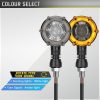 1 Pair Motorcycles Universal Rotating LED Dual-color Flow Turn Signal Light (Amber Yellow Light + White Light) - Image 2