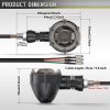 1 Pair Motorcycles Universal Rotating LED Dual-color Flow Turn Signal Light (Amber Yellow Light + White Light) - Image 5