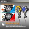 1 Pair Motorcycles Universal Rotating LED Dual-color Flow Turn Signal Light (Amber Yellow Light + White Light) - Image 7