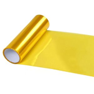 2pcs Car Headlight Protective Film Tail Light Film Motorcycle Fog Light Film, Size: 30 x 100cm (Gold)