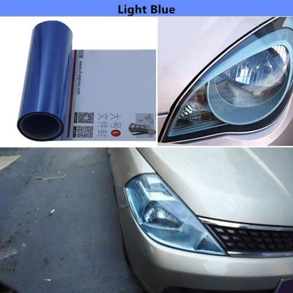 2pcs Car Headlight Protective Film Tail Light Film Motorcycle Fog Light Film, Size: 30 x 100cm (Gold) - Image 6
