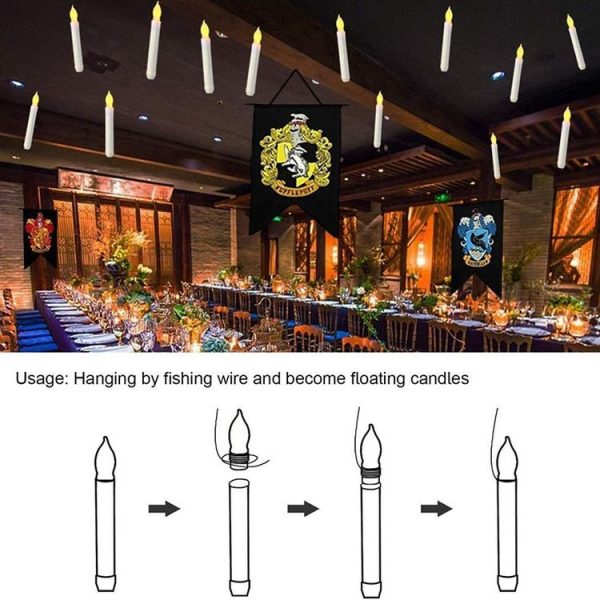 LED Electronic Candle Lights Flameless Long Rod Christmas Candle, Spec: Flashing Colorful Light - Image 6
