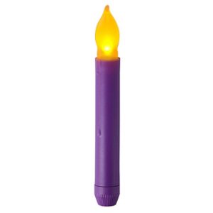 LED Electronic Candle Lights Flameless Long Rod Christmas Candle, Spec: Flashing Yellow Light-Purple