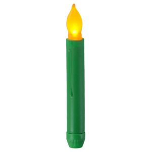 LED Electronic Candle Lights Flameless Long Rod Christmas Candle, Spec: Flashing Yellow Light-Green
