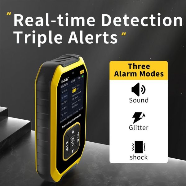 Fnirsi GC01 Home Lndustrial Marble Radioactive X / Y Ray Nuclear Radiation Detector Geiger Counter (Yellow) - Image 6