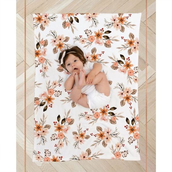 Newborn Baby Three-piece Swaddling Scarf Cap Headband (Flower-5) - Image 2
