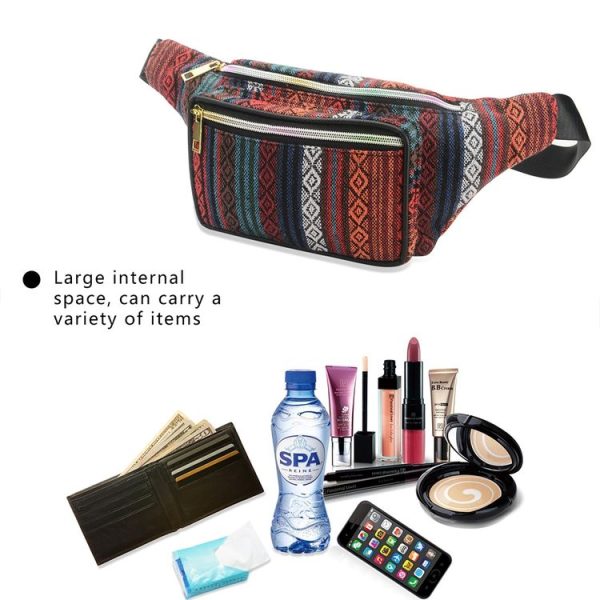 Outdoor Sports Bohemian Ethnic Style Fashion Waist Bag, Size: 34x15cm (Style-A) - Image 5