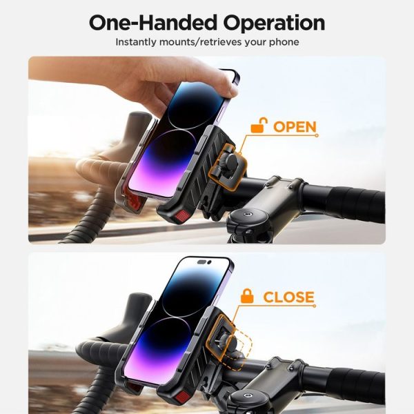 JOYROOM JR-ZS266 Bicycle Handle Phone Mount Compatible with 4.7-6.8 inch (Black) - Image 4