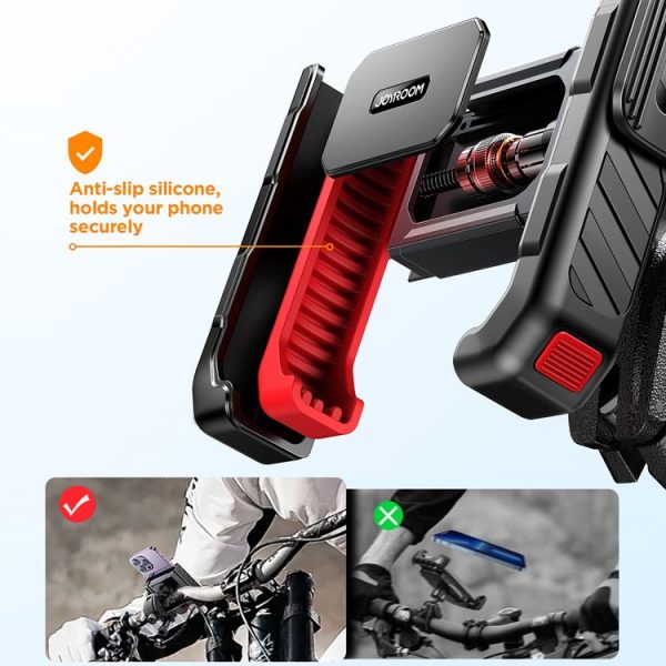 JOYROOM JR-ZS266 Bicycle Handle Phone Mount Compatible with 4.7-6.8 inch (Black) - Image 6