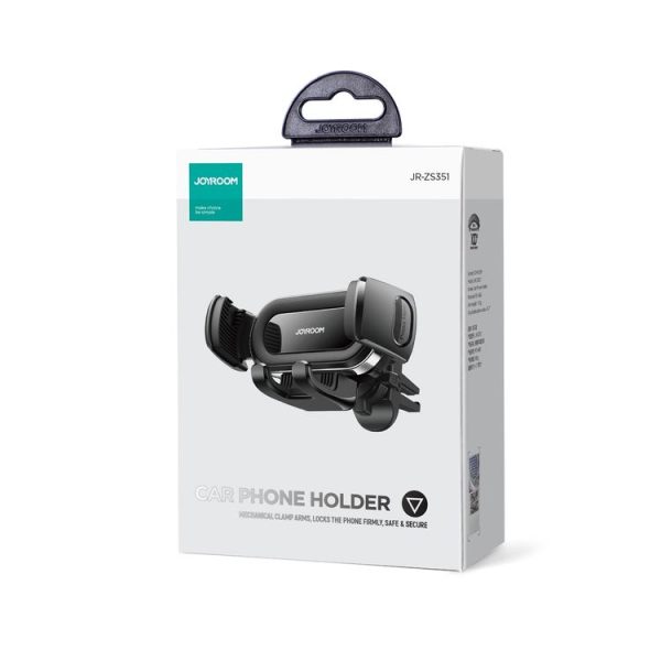 JOYROOM JR-ZS351 Car Air Outlet Phone Holder Compatible with 4.7-7 inch (Silver) - Image 3