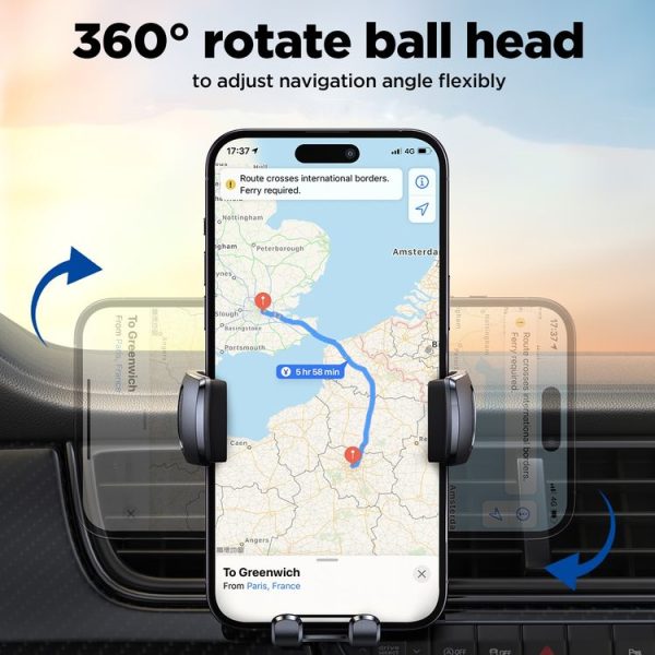 JOYROOM JR-ZS351 Car Air Outlet Phone Holder Compatible with 4.7-7 inch (Silver) - Image 6