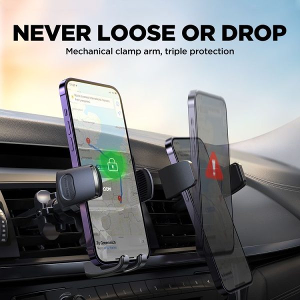 JOYROOM JR-ZS351 Car Air Outlet Phone Holder Compatible with 4.7-7 inch (Silver) - Image 7