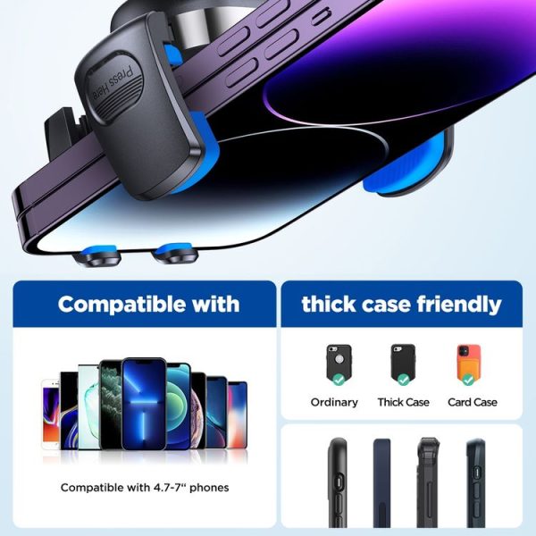 JOYROOM JR-ZS351 Car Air Outlet Phone Holder Compatible with 4.7-7 inch (Silver) - Image 9