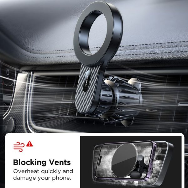JOYROOM JR-ZS355 Magnetic Car Air Vent Phone Mount (Black) - Image 5