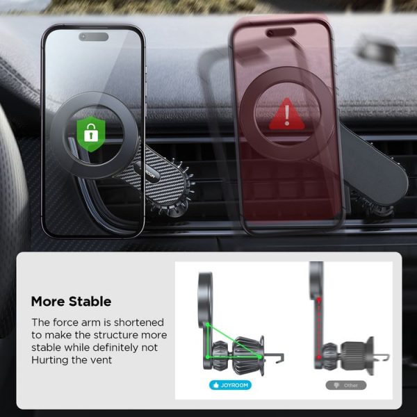 JOYROOM JR-ZS355 Magnetic Car Air Vent Phone Mount (Black) - Image 6