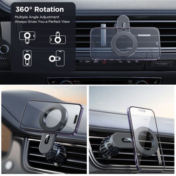 JOYROOM JR-ZS355 Magnetic Car Air Vent Phone Mount (Black) - Image 9