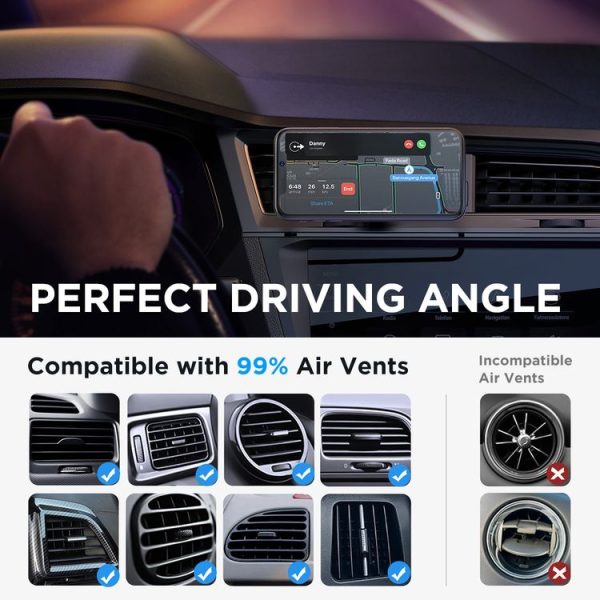 JOYROOM JR-ZS356 Magnetic Car Air Vent Phone Mount (Black) - Image 6