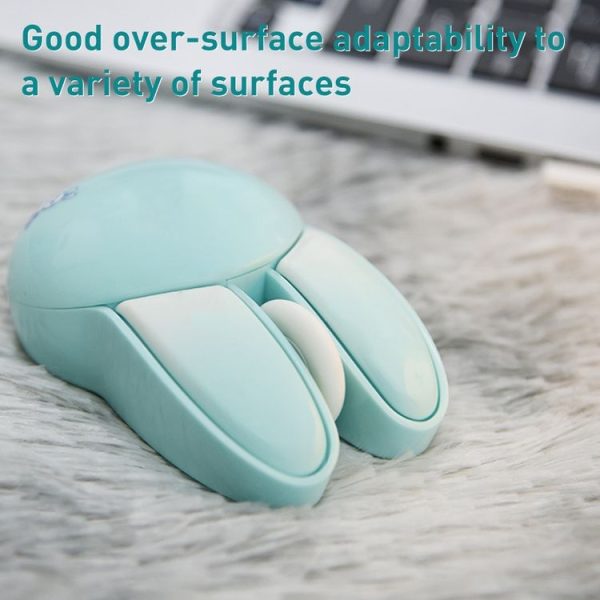 MOFii M6 Rabbit Shape 2.4G Wireless Mute Mouse (Milk Tea) - Image 3