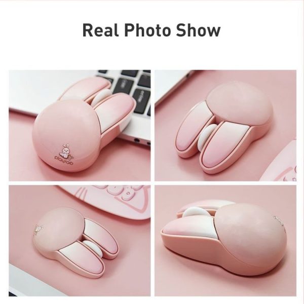 MOFii M6 Rabbit Shape 2.4G Wireless Mute Mouse (Milk Tea) - Image 5