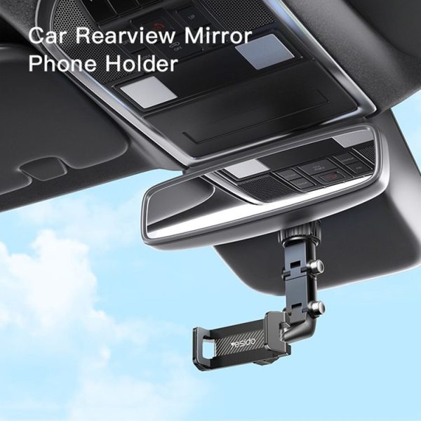 Yesido C192 Car Rearview Mirror Using Phone Holder (Black) - Image 2