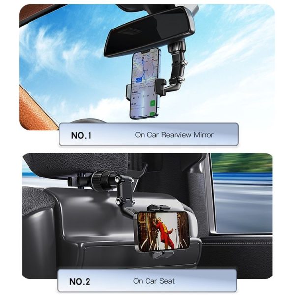 Yesido C192 Car Rearview Mirror Using Phone Holder (Black) - Image 8