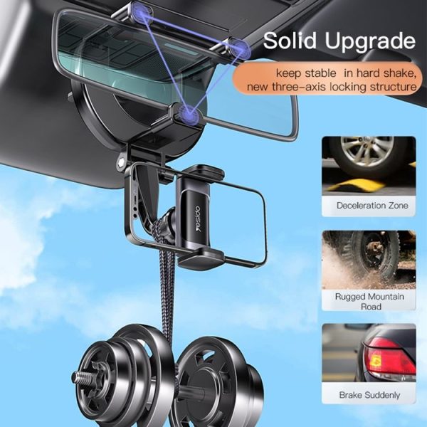 Yesido C193 Car Rearview Mirror Using Phone Holder (Black) - Image 3