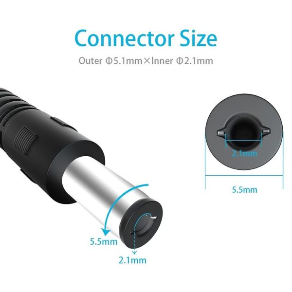 5.5 x 2.1mm DC Male Universal Power Cable - Image 4