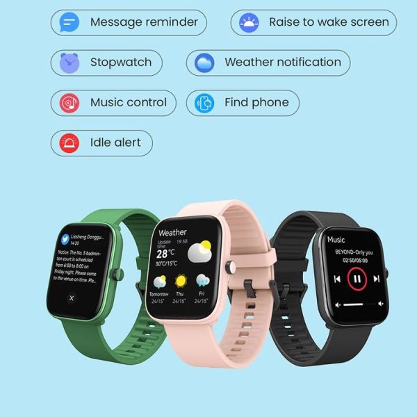Original Xiaomi Youpin HAYLOU LS13 GST Lite 1.69 inch Square Screen Smart Bluetooth Watch Supports Blood Oxygen Tracking / Sleep Monitoring (Black) - Image 5