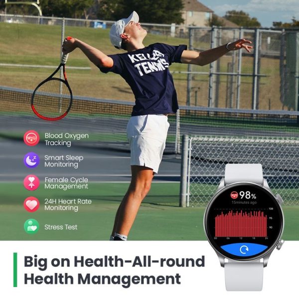 Original Xiaomi Youpin HAYLOU RT3 LS16 1.43 inch AMOLED Smart Watch Support Bluetooth Call / Health Monitoring (Silver) - Image 8