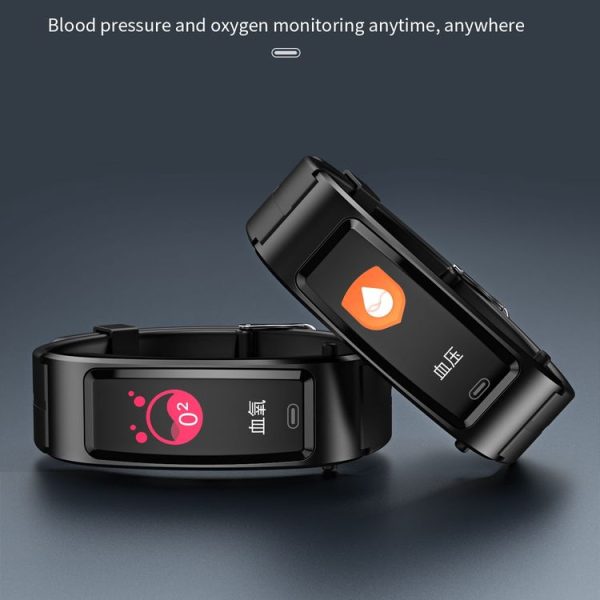 B7 Bluetooth Earphone Smart Bracelet, Support Sleep Monitoring / Blood Oxygen Monitoring / Heart Rate Monitoring (Silver + Silver Steel Chain) - Image 5