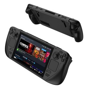 GKK For Steam Deck Color Contrast Anti-fall Game Console Case (Black)