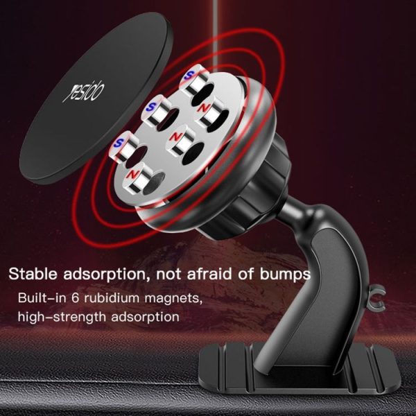 Yesido C91 Car Center Console Paste Magsafe Magnetic Phone Tablet Holder (Black) - Image 3