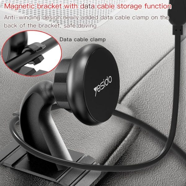 Yesido C91 Car Center Console Paste Magsafe Magnetic Phone Tablet Holder (Black) - Image 5