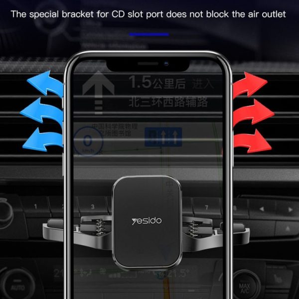 Yesido C92 Car CD Port Magsafe Magnetic Phone Holder (Black) - Image 3