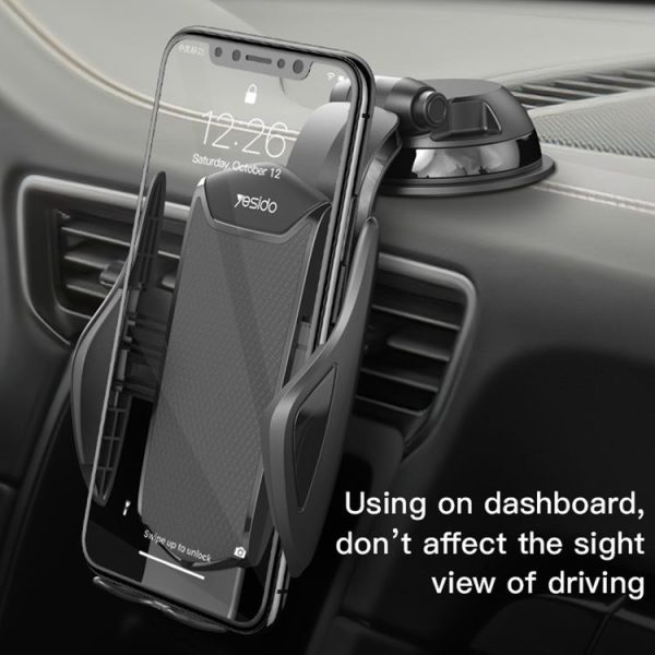 Yesido C99 Car Center Console Suction Cup Mobile Phone Navigation Holder (Black) - Image 5