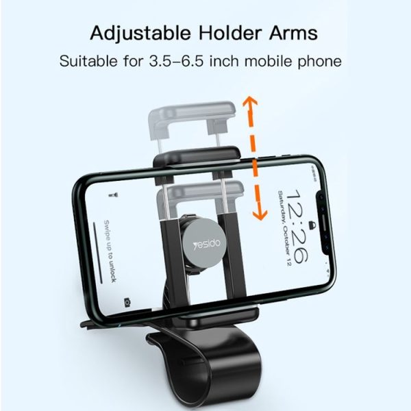 Yesido C103 Car Dashboard Snap-On Mobile Phone Navigation Holder (Black) - Image 8