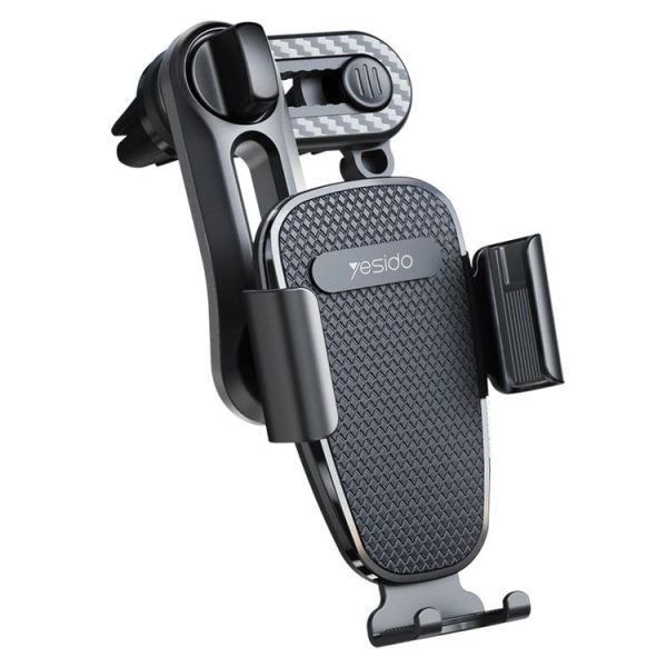 Yesido C105 Car Air Outlet Dual Clip Mobile Phone Navigation Holder (Black)