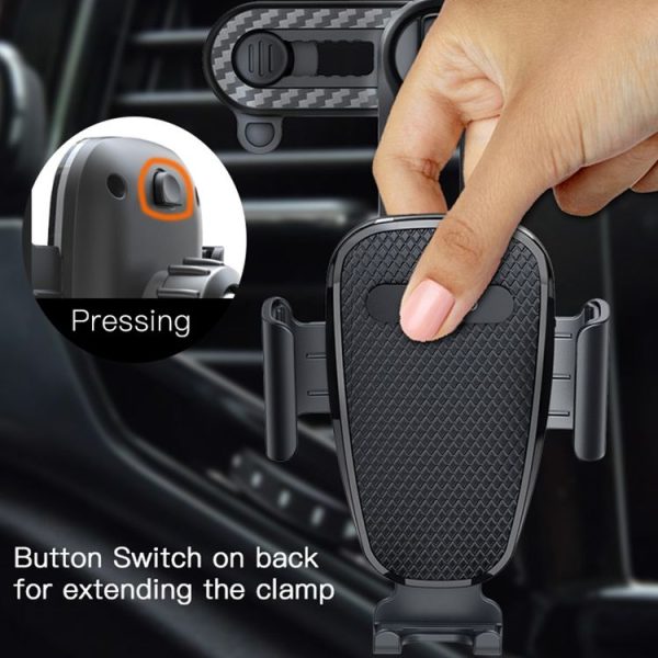 Yesido C105 Car Air Outlet Dual Clip Mobile Phone Navigation Holder (Black) - Image 3