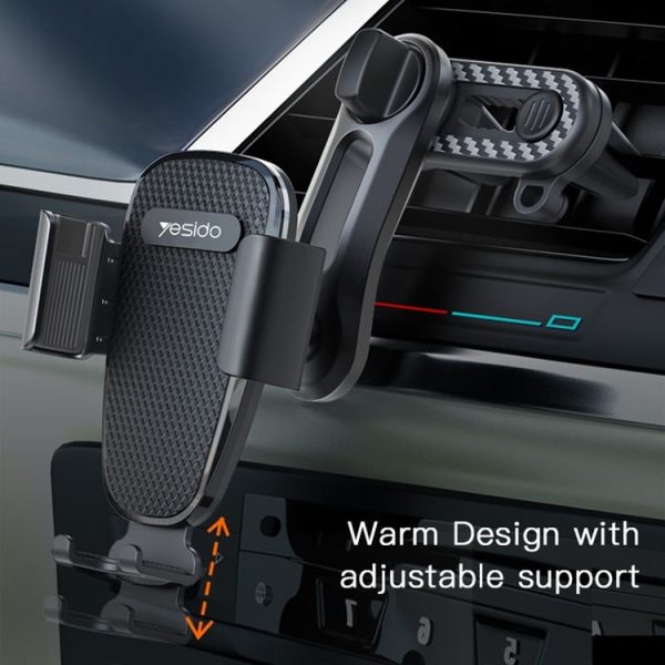 Yesido C105 Car Air Outlet Dual Clip Mobile Phone Navigation Holder (Black) - Image 7