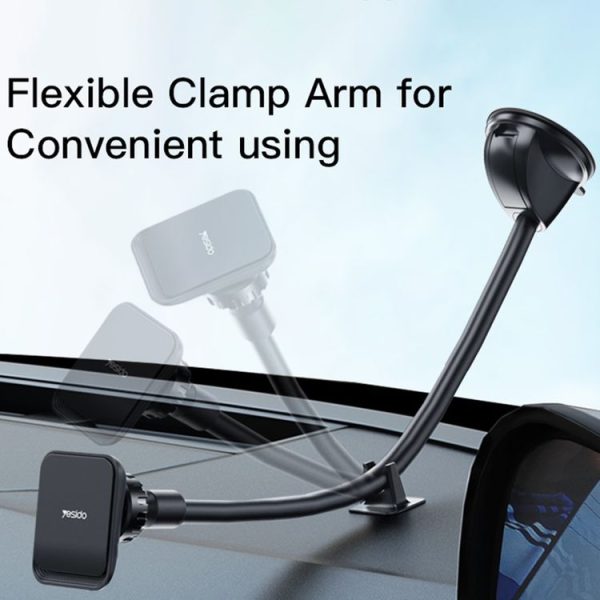 Yesido C109 360 Degree Rotation Car Windshield Suction Cup Magsafe Magnetic Phone Holder (Black) - Image 6