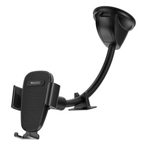 Yesido C119 Car Windshield Strip Soft Rubber Suction Cup Phone Holder (Black)
