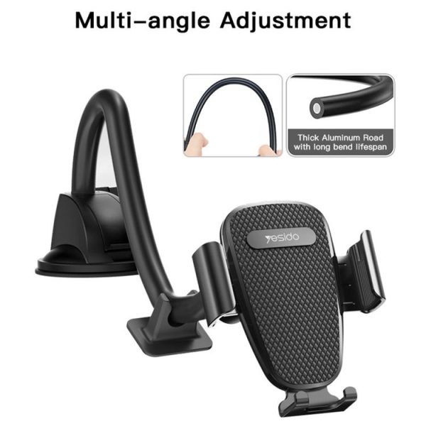 Yesido C119 Car Windshield Strip Soft Rubber Suction Cup Phone Holder (Black) - Image 2