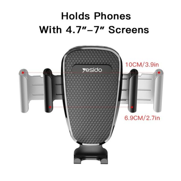 Yesido C119 Car Windshield Strip Soft Rubber Suction Cup Phone Holder (Black) - Image 4