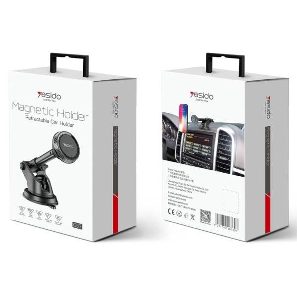 Yesido C67 Car Dashboard Magnetic Suction Phone Holder (Black) - Image 3